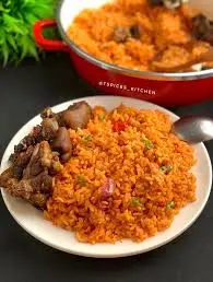 JOLLOF RICE with Goat Meat Per Portion