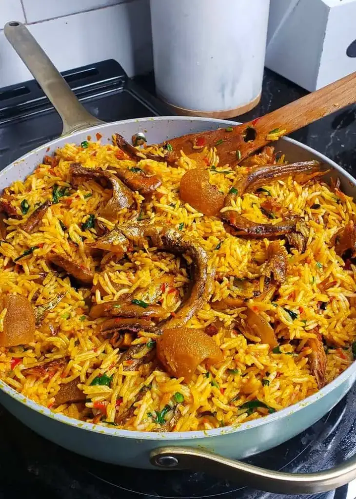 Native Rice With DrY FisH - Redsnapper or Baracuda