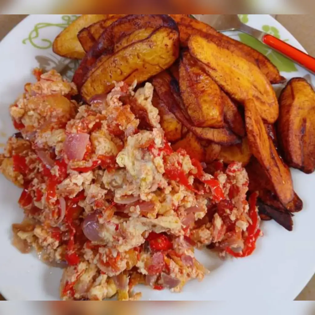 Plantain and Egg sauce